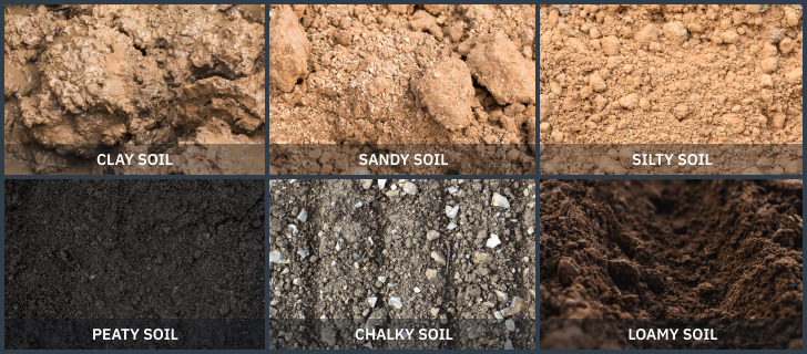 types of soil chart