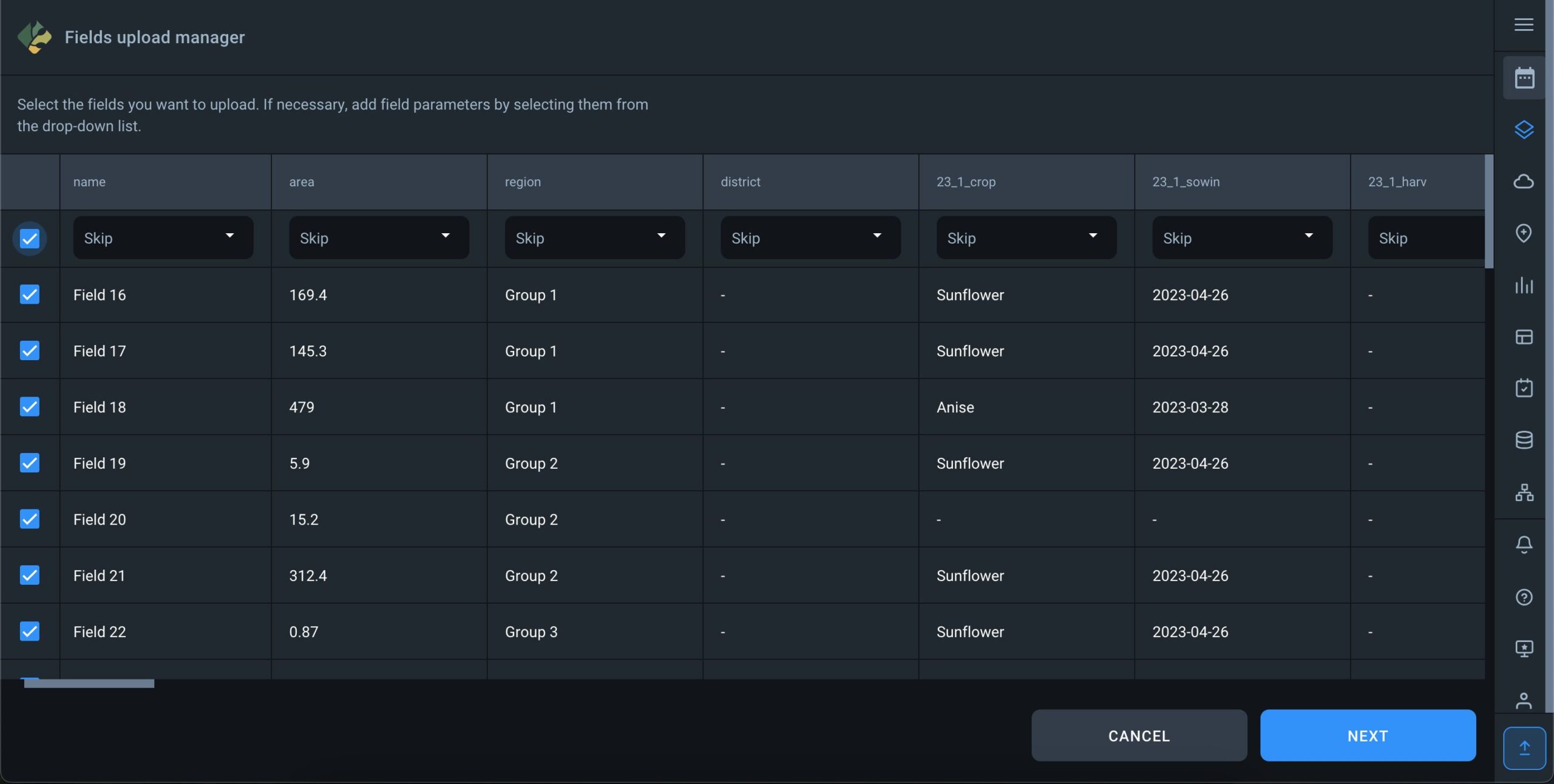 how the field upload manager is started