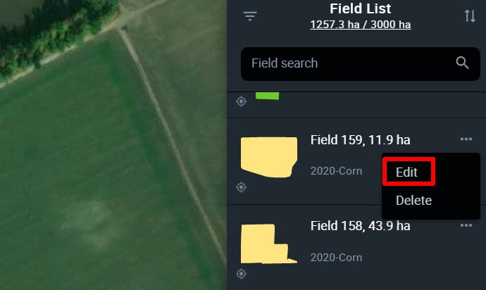 how to edit the field in the list