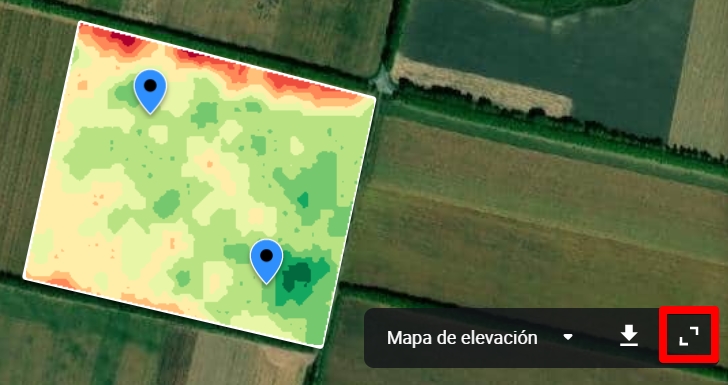 el icono de expandir