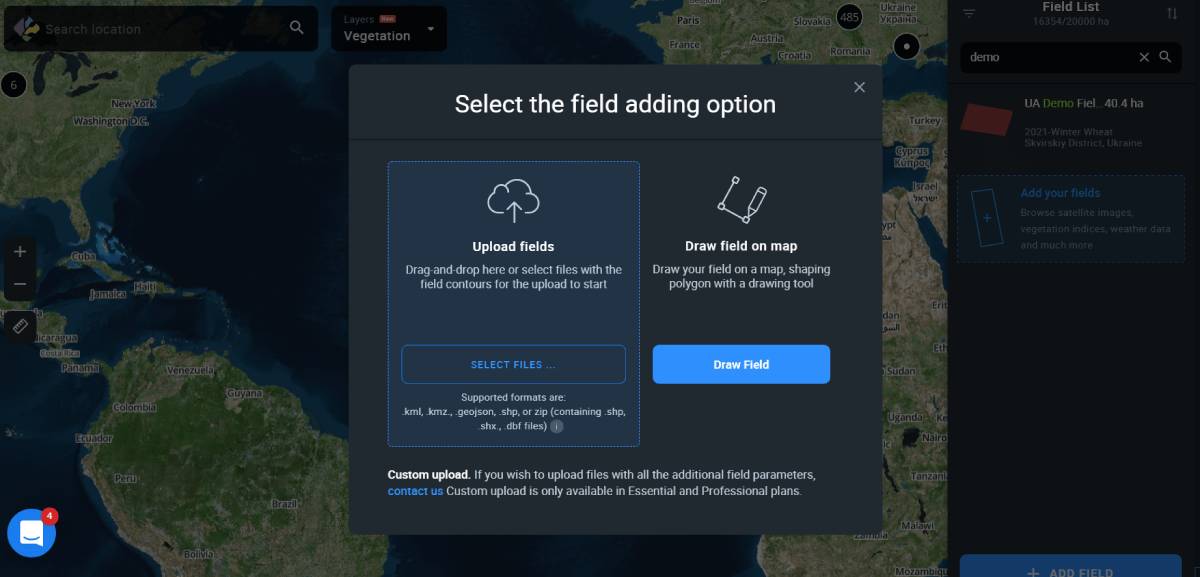 select field adding option