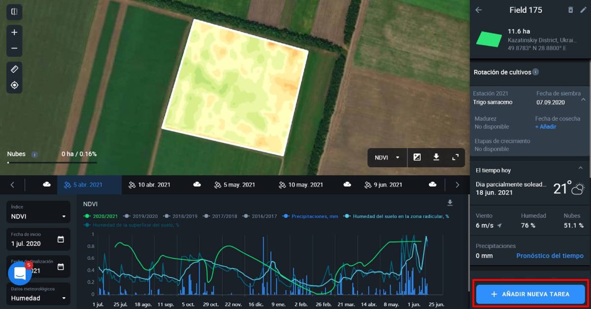 Añadir una nueva tarea de exploración