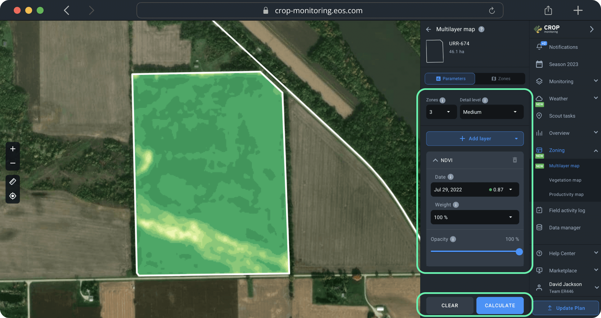 Zoning. Multilayer map. Create a map
