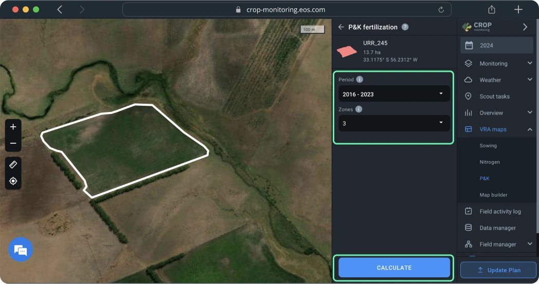 VRA maps. P&K fertilization maps. Create a map