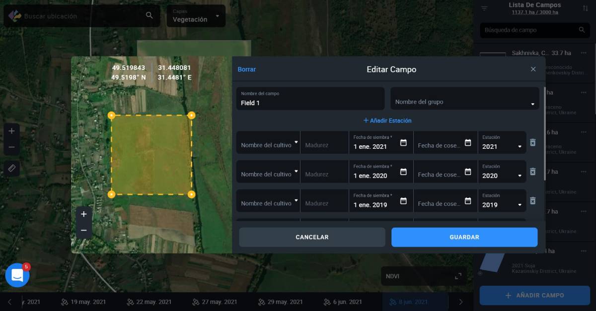 Añada más información sobre el campo
