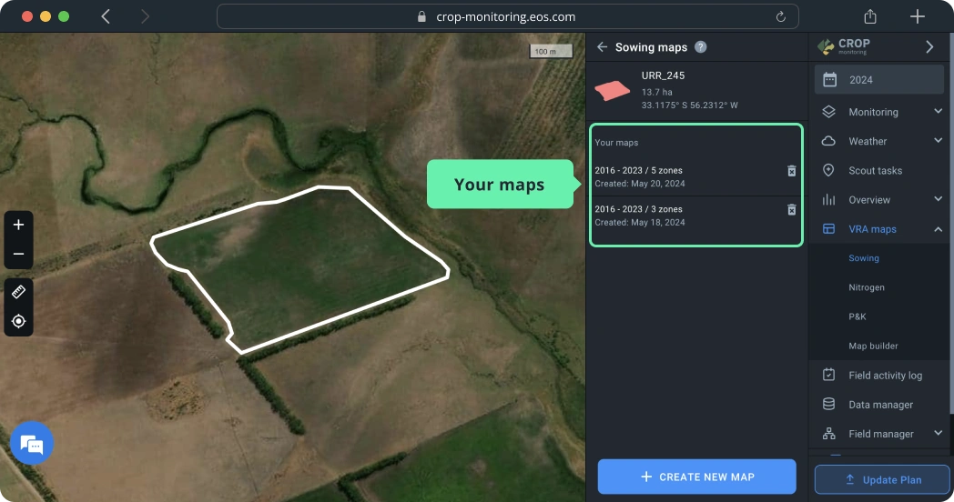 Save the created maps