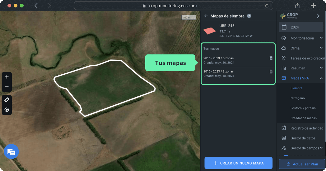Guardar los mapas creados