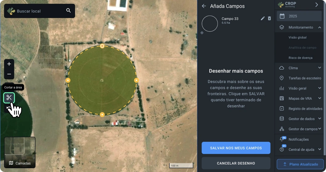 Recortar área