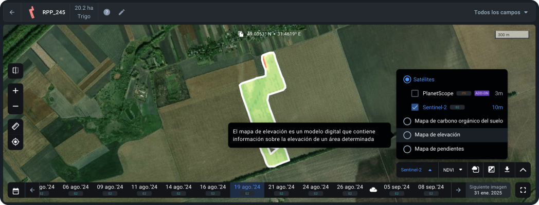 Fontes de imagem Mapa de elevação