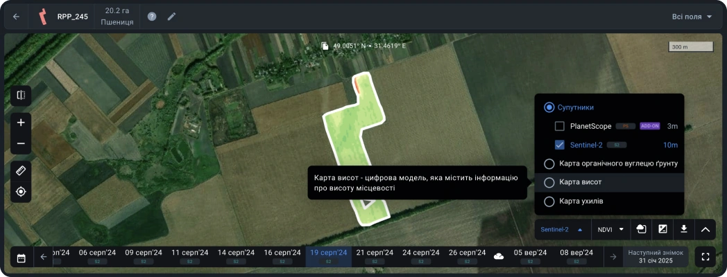 Джерела зображень Карта висот