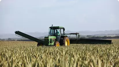 farm machine on a field