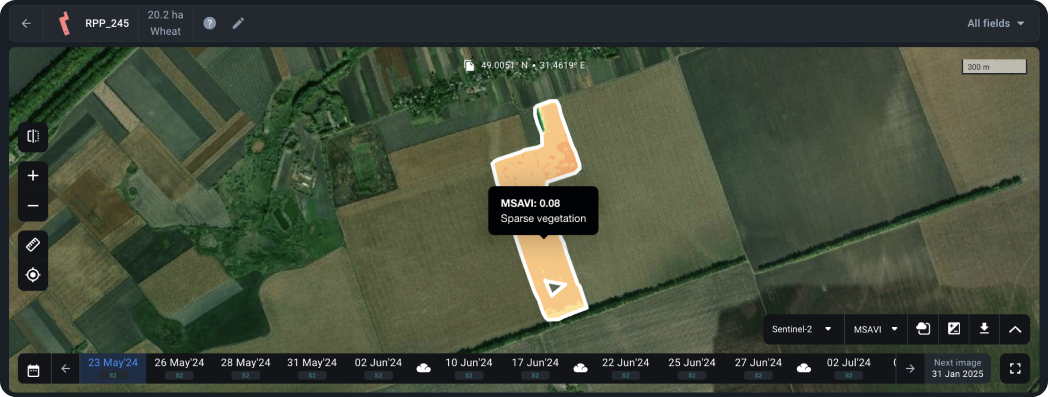 Modified Soil-Adjusted Vegetation Index MSAVI
