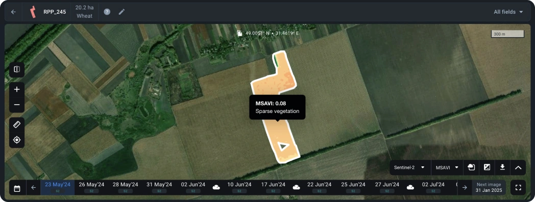 Modified Soil-Adjusted Vegetation Index MSAVI