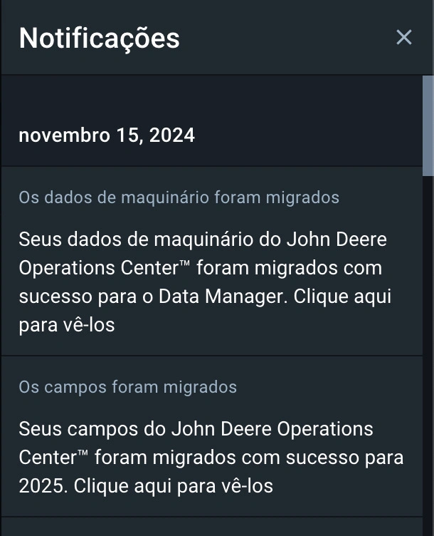 como é a notificação de fim de integração