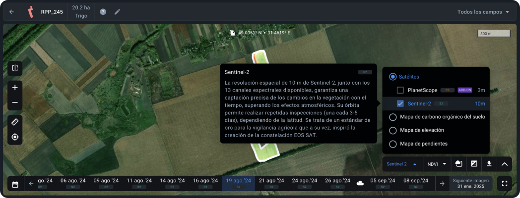 Fontes de imagem Sentinel-2