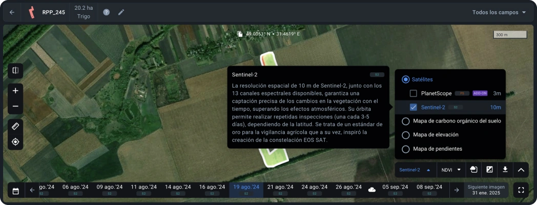 Fontes de imagem Sentinel-2