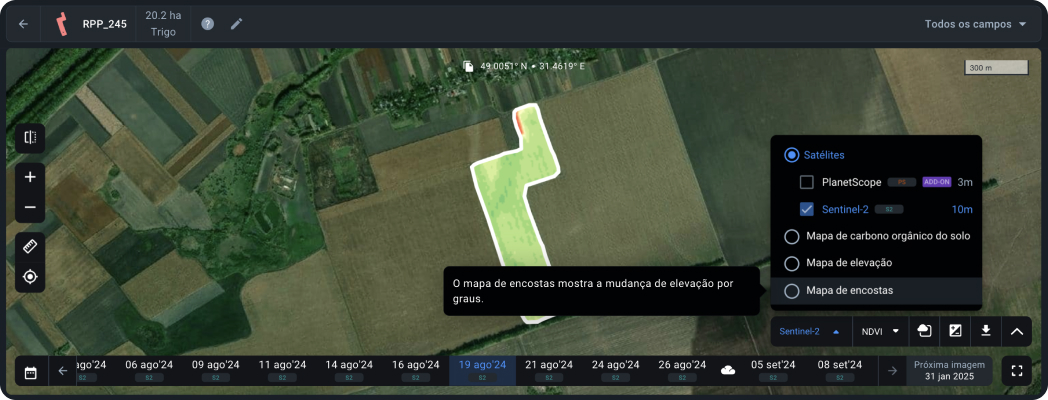 Fuentes de imágenes Mapa de pendientes