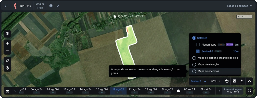 Fuentes de imágenes Mapa de pendientes