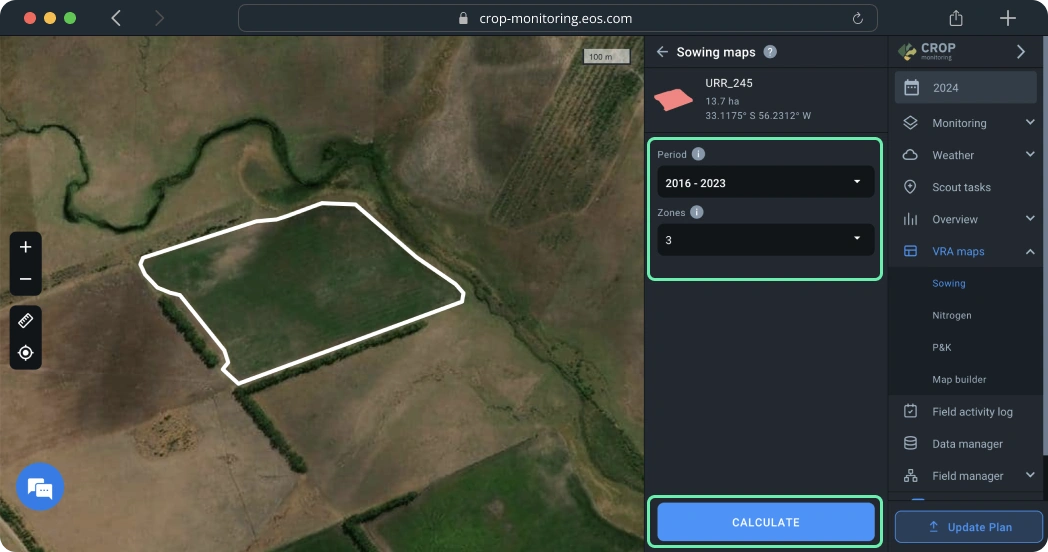 VRA maps. Sowing maps. Create a map