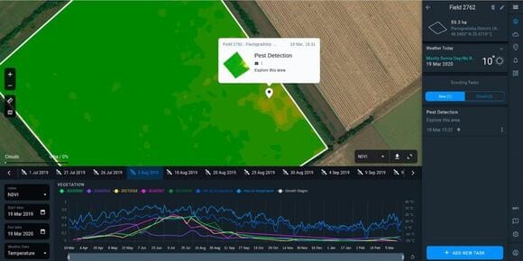 cómo aplicar el manejo integrado de plagas con el software EOSDA Crop Monitoring