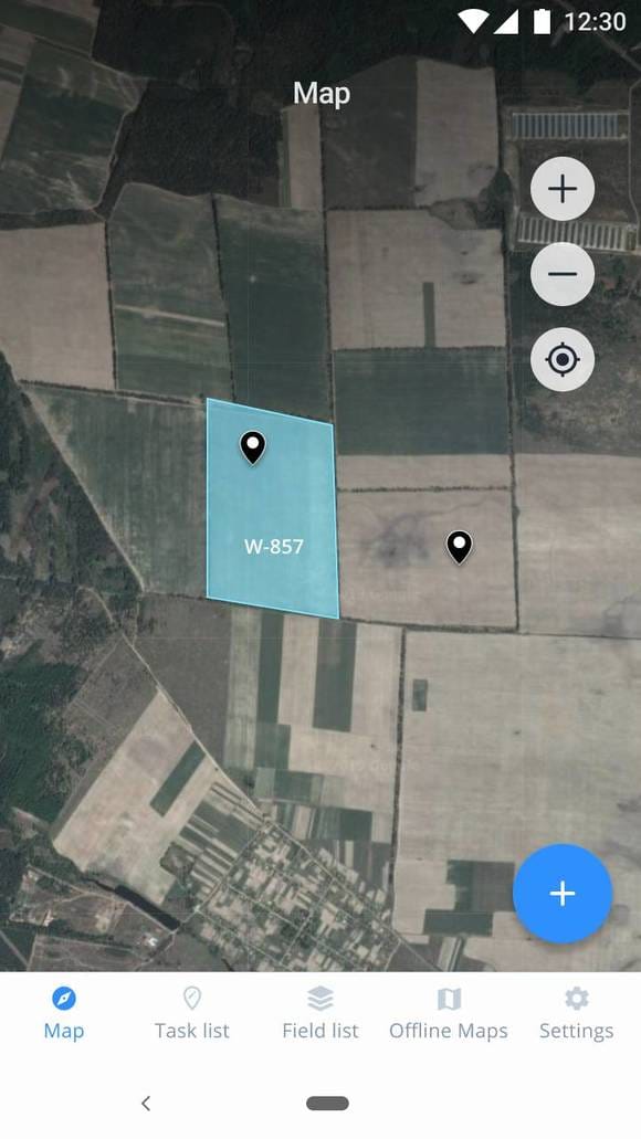 creación de tareas de exploración en la versión móvil de EOSDA Crop Monitoring