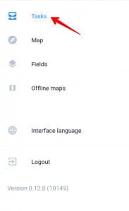 creating new scoutingtask on EOSDA Crop Monitoring mobile app