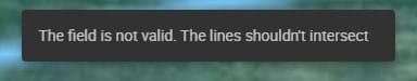 notification saying that lines of polygon should not intersect