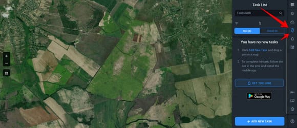 Scouting tab in EOSDA Crop Monitoring interface