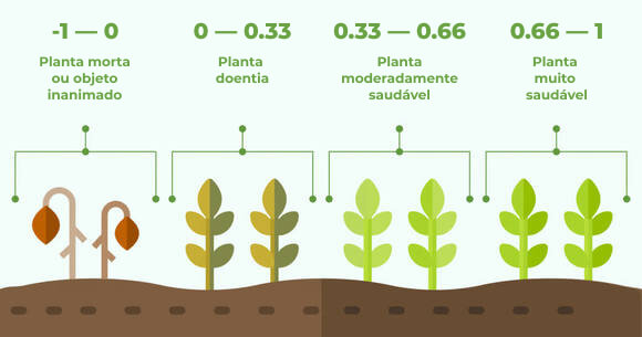 como interpretar os valores do índice NDVI
