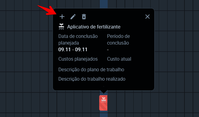 como adicionar datos de periodo de conclusao