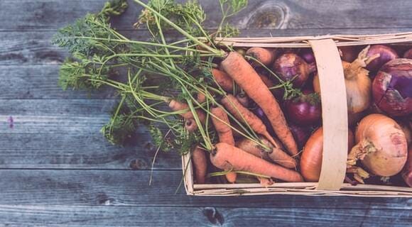 verduras en la canasta