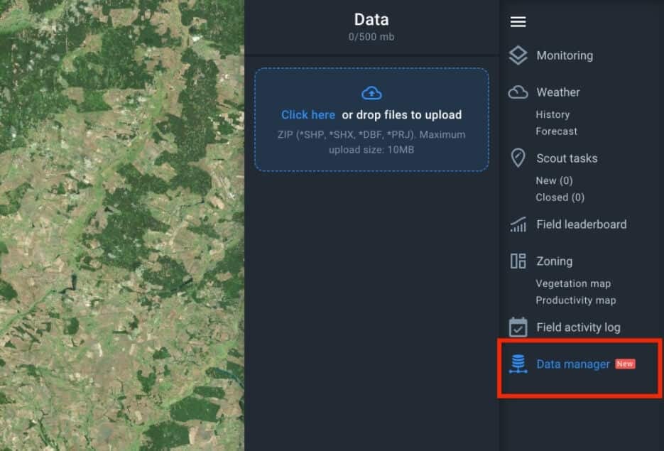 ¿Dónde está el administrador de datos en el menú?