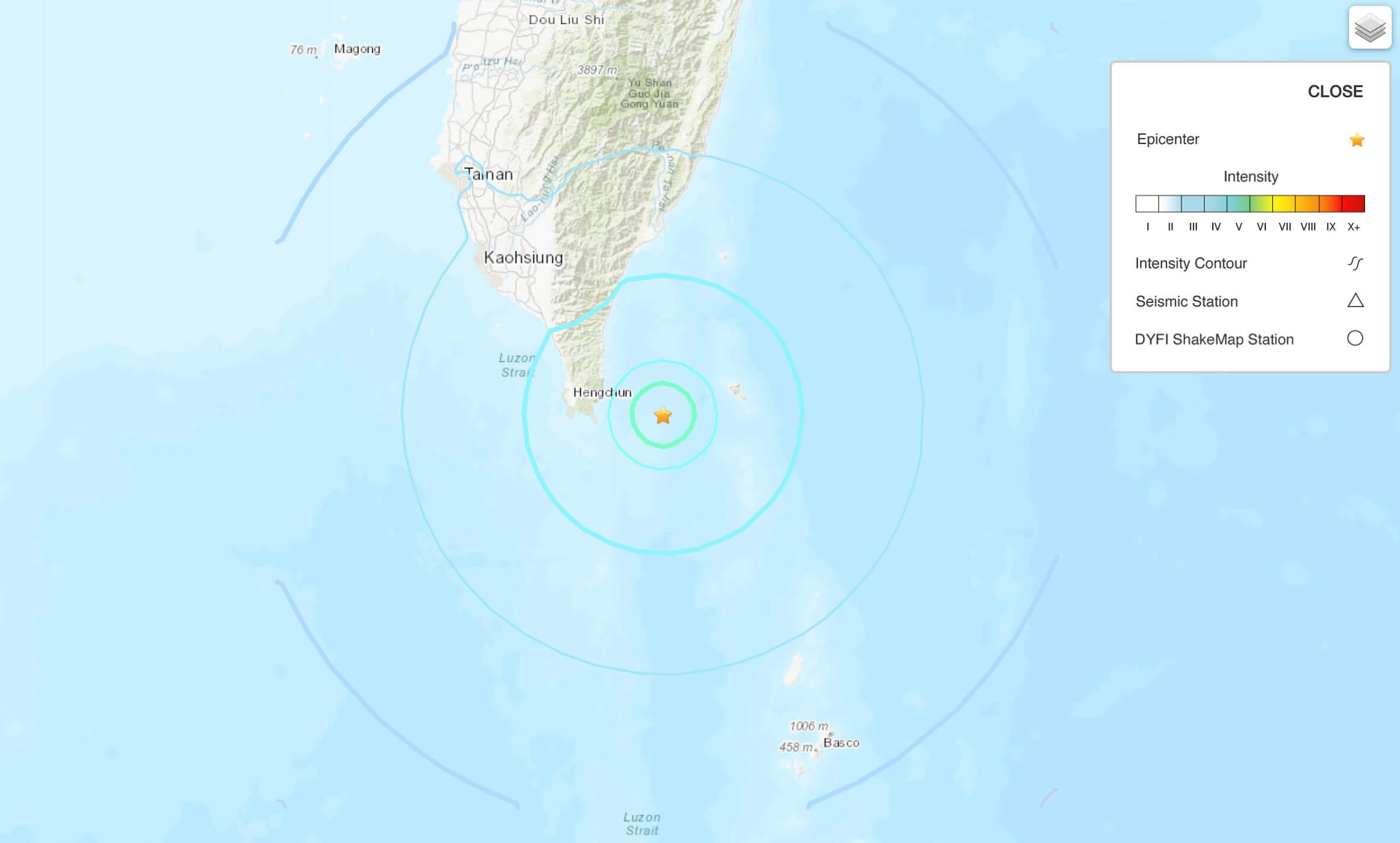magnitude do terremoto em Taiwan