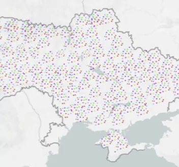 crop map of Ukraine