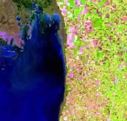 satellite image of Río Seco Department, Cordoba, Argentina Agriculture Band Combinations — Overview