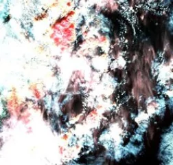 satellite image of Sweden Snow / Cloud