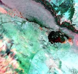 satellite image of Turkmenistan Snow / Cloud