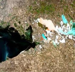 image satellitaire de Vasylivka, Ukraine / sans NDWI (indice d'eau par différence normalisée)
