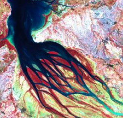 imagen satelital de Bombetoka Bay, Madagascar Infrarrojos (Vegetación)