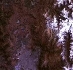 imagen satelital de Provincia de Cordillera, Chile Color Natural
