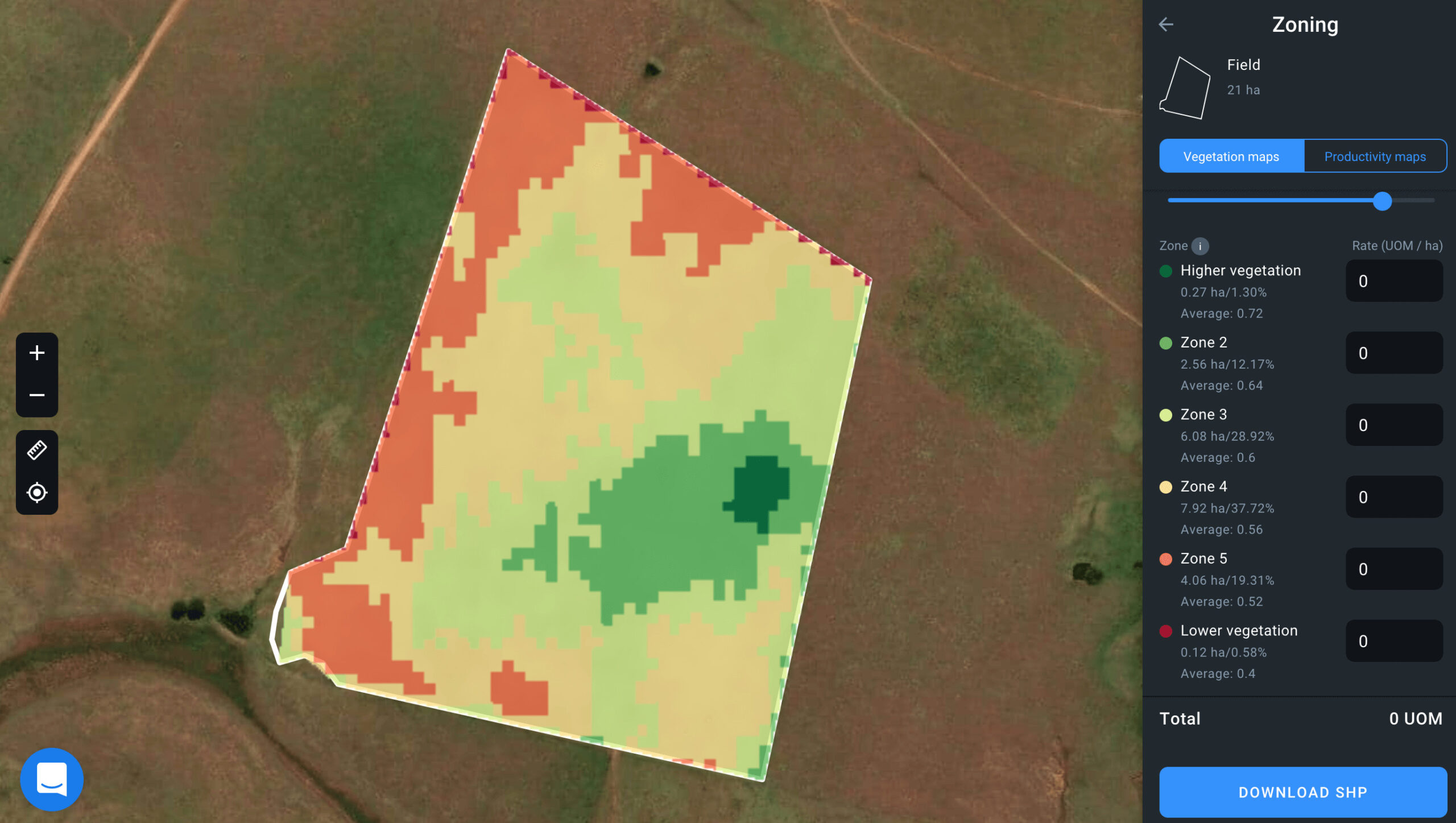 field zoning for precision application of fertilizers