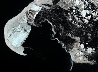 satellite image of Alaska, USA