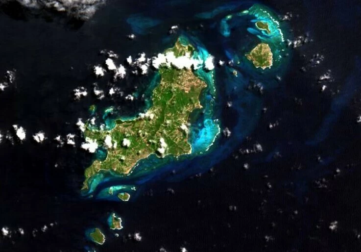 satellite image of Caribbean Islands