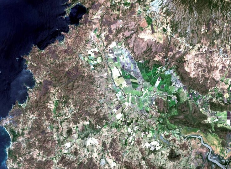 satellite image of Costa Rica