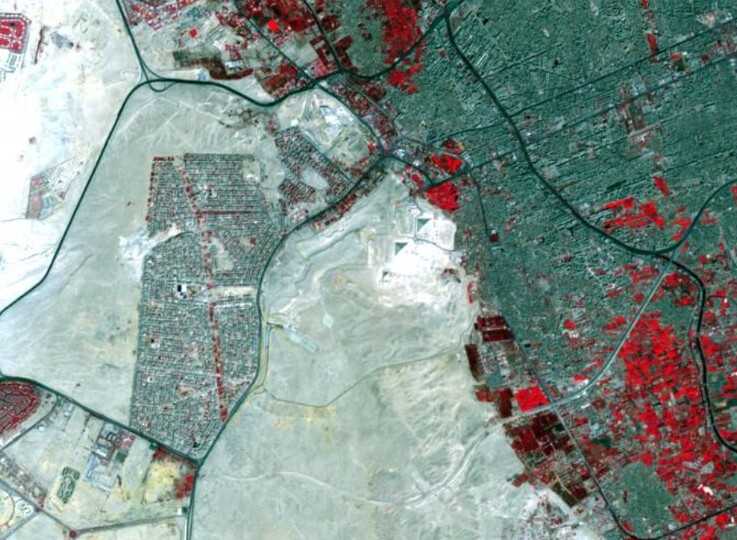 Infrared satellite image of Egypt