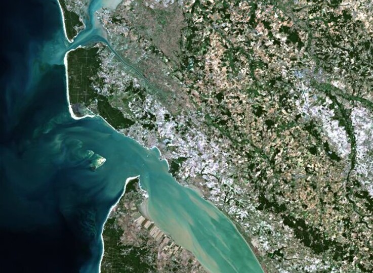 satellite image of France