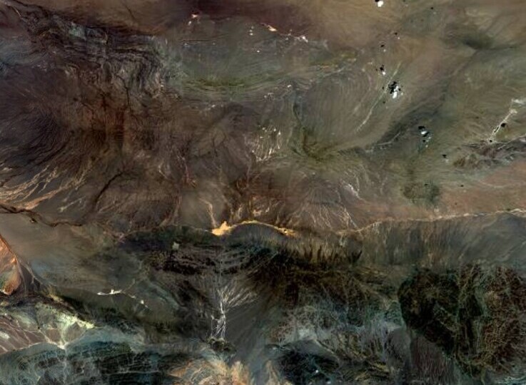 satellite image of Gobi Desert