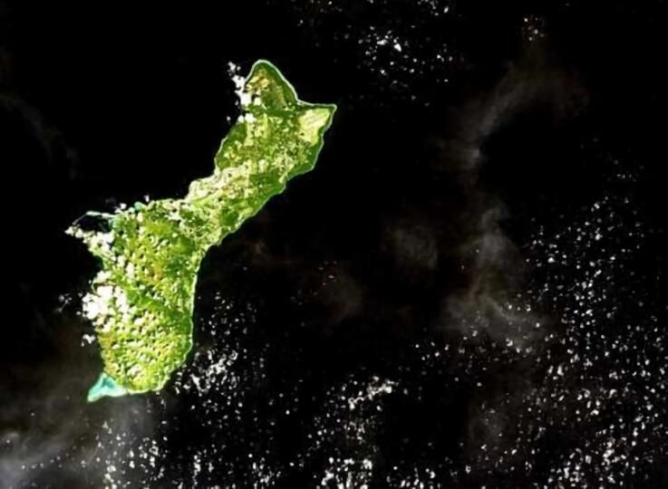 satellite image of Guam