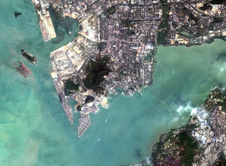 satellite image of Hong Kong
