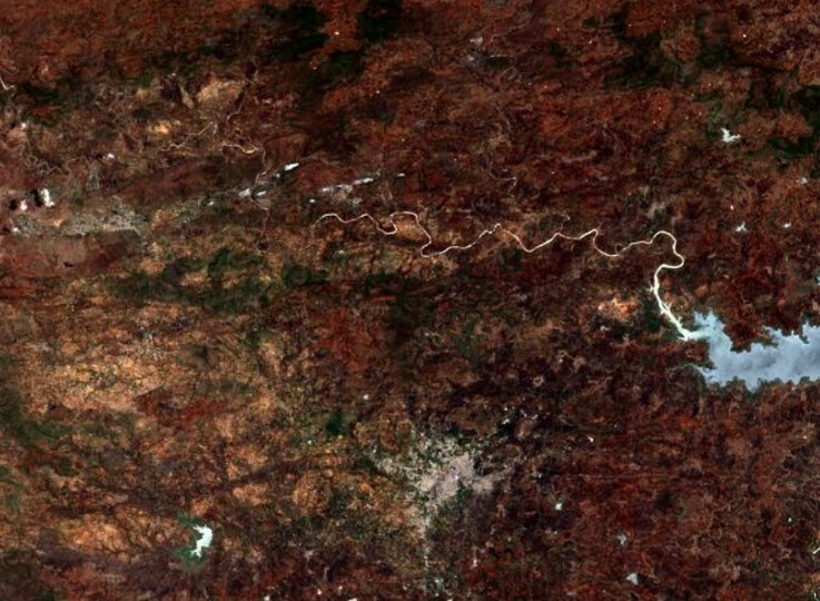 satellite image of India